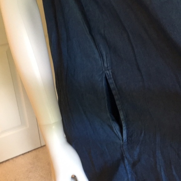 Falls Creek Off Shoulder Ruffled Chambray Dress. P/A894/2 - Picture 4 of 13